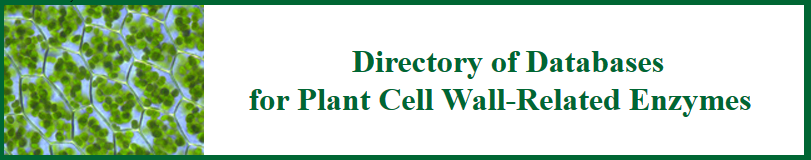 Directory of databases for plant cell wall-related enzymes