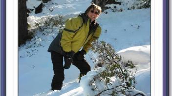 Dr. Ronald on a snowy hill